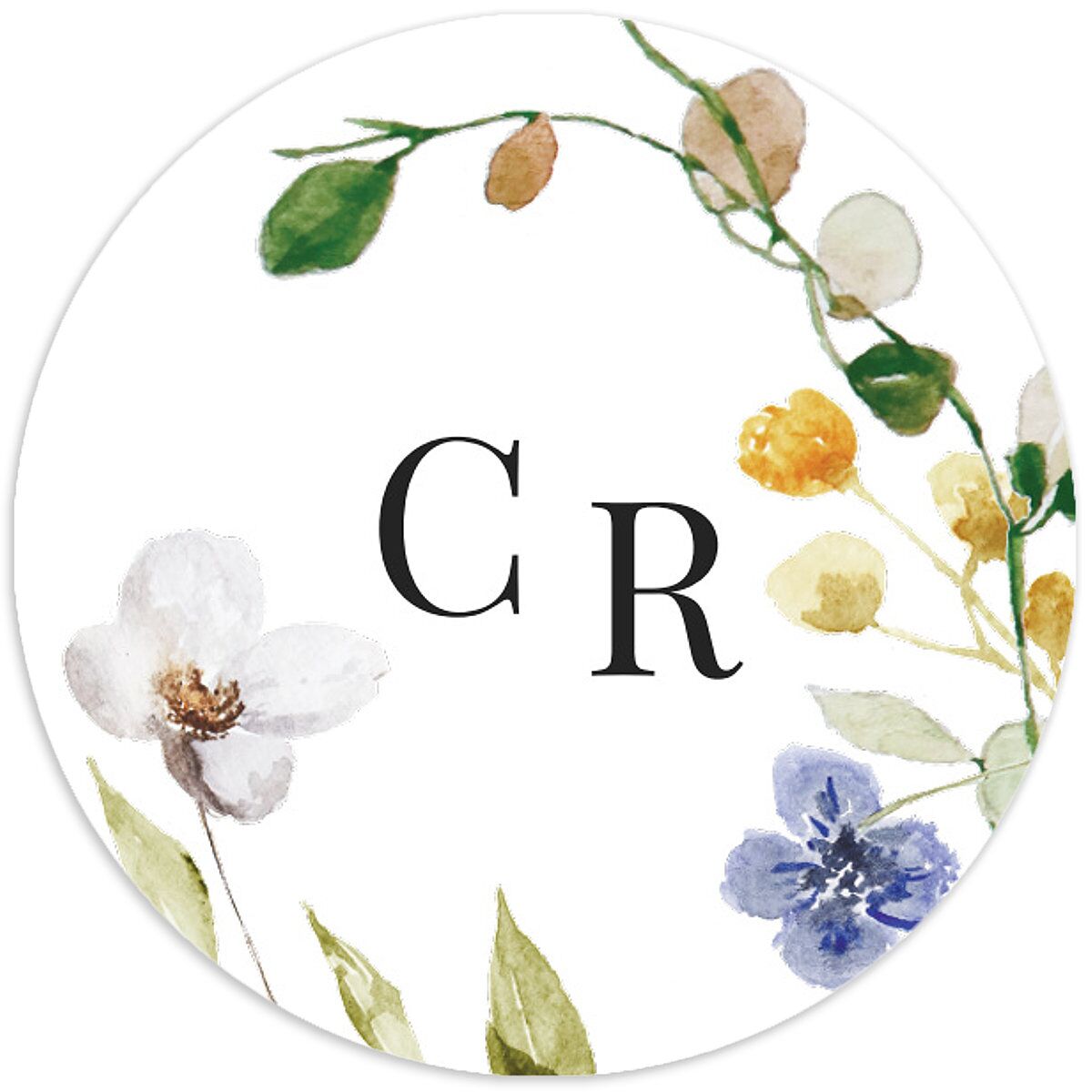 Delicate Wildflower Wedding Stickers