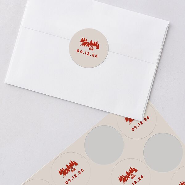 Adventure Icon Wedding Stickers Ruby Sticker