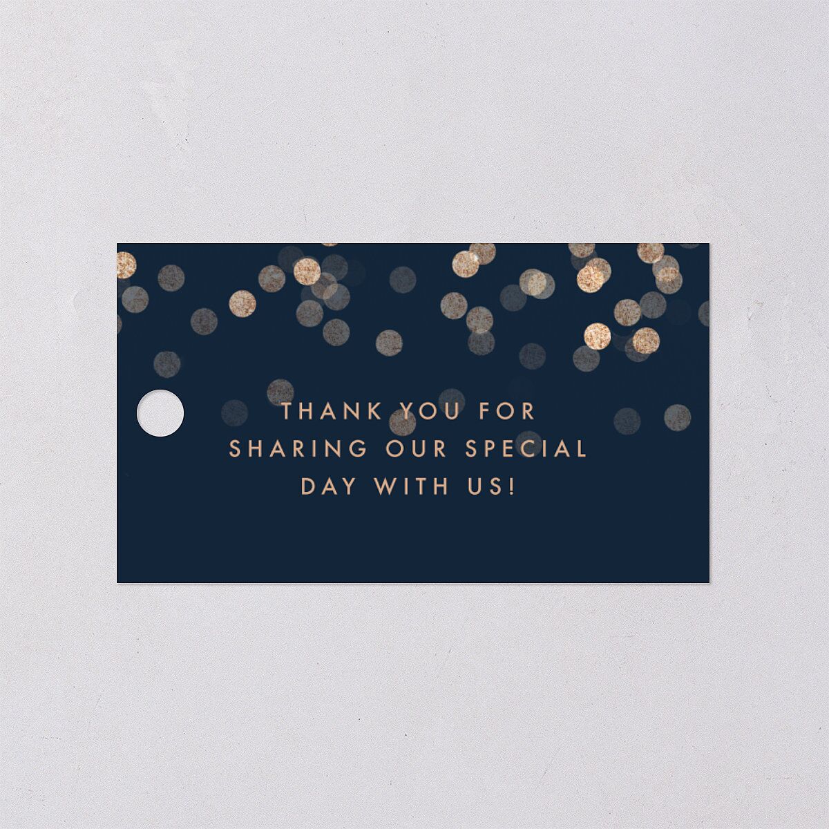 Elegant Glow Favor Gift Tags Navy Signature