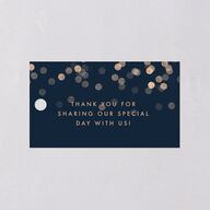 Elegant Glow Favor Gift Tags Navy Signature