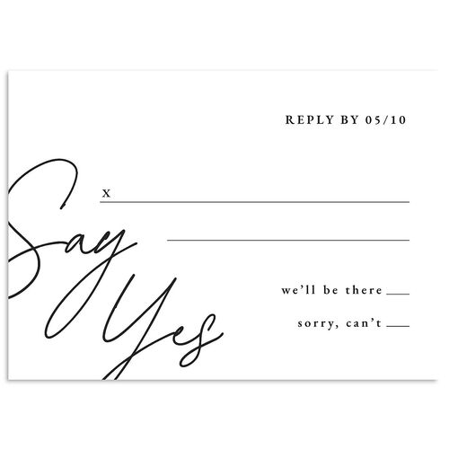 Corner Date Wedding Response Cards Midnight Signature Standard