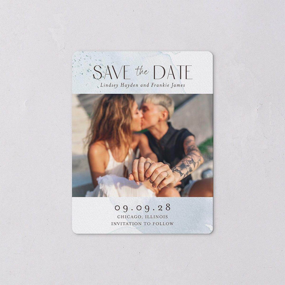 Watercolor Wash Save The Date Magnets Pool Magnet Paper