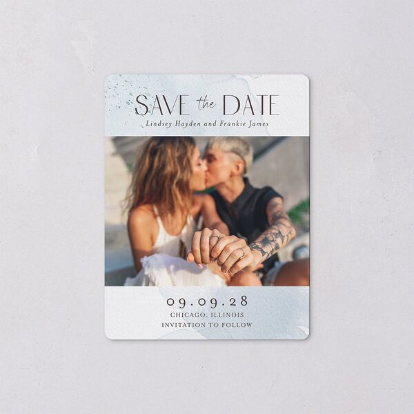 Watercolor Wash Save The Date Magnets Pool Magnet Paper