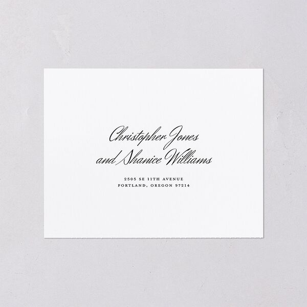 Elegant Swans All-in-One Wedding Invitations Ivory Signature Light Both Recipient and Return Addresses No