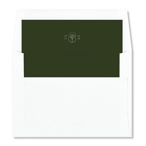 Vintage Romantic Photo Envelope Liners Scottish Green Standard