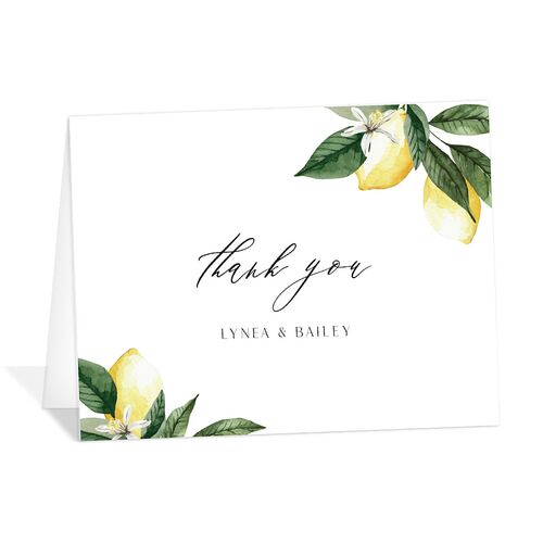 Botanical Lemon Thank You Cards Buttercup