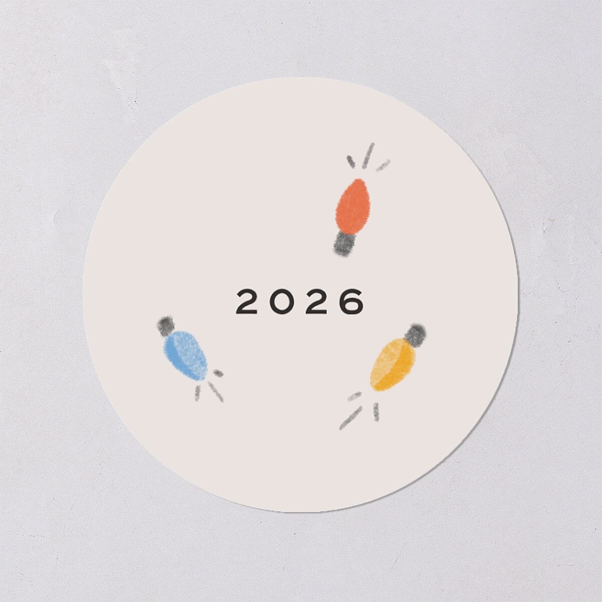 Whimsical Drawn Holiday Lights Holiday Stickers Sapphire Circle