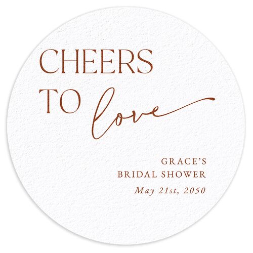 Nothing Fancy Bridal Shower Wedding Day Coasters Peony Cardboard Circle