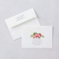 Tropical Hibiscus Wedding Invitations Lily Signature Blank No Standard
