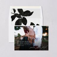 Modern Rose Save The Date Cards Plum Signature smooth Blank No Standard