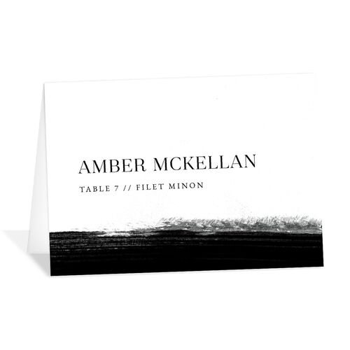 Painted Minimal Place Cards Midnight Signature