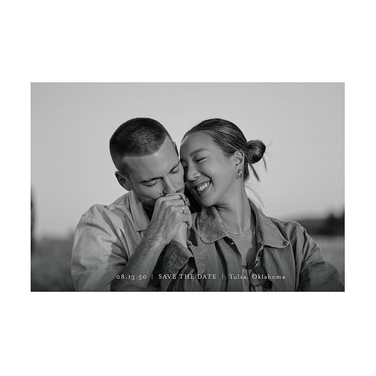Minimal Leaves Save The Date Postcards