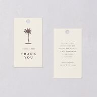 Palm Tree Icon Favor Gift Tags Champagne Signature