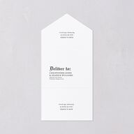 Minimalist Gothic Photo All-in-One Wedding Invitations Ivory Signature Light Both Recipient and Return Addresses No