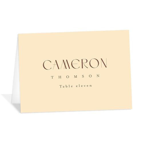 Tartan Crest Place Cards Sepia Signature