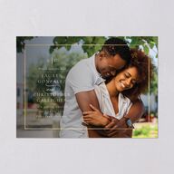 Timeless Frame Save The Date Cards Gold Pure White Signature smooth Blank No Standard
