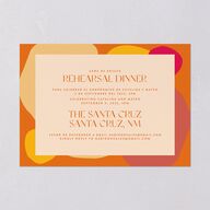 Santa Cruz Rehearsal Dinner Invitations Tangerine Signature Blank