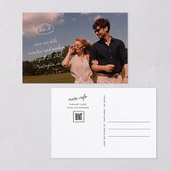 Sunny Day Modern Script Save the Date Postcards Pure White