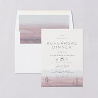Painted Desert Rehearsal Dinner Invitations Lilac Signature Blank Standard