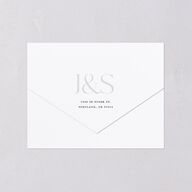 Overlay All-in-One Wedding Invitations Dark Navy Signature Light Both Recipient and Return Addresses No