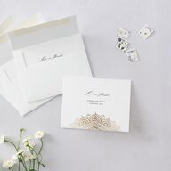 Gilded Adornment Thank You Cards Gold Pure White