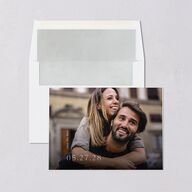 Modern Canvas Save The Date Cards Midnight Signature smooth Blank No