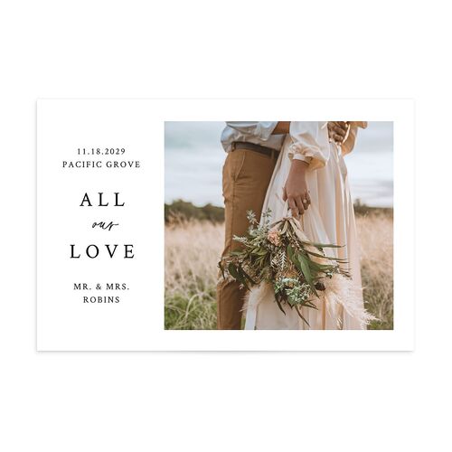 Captured Love Thank You Postcards Pure White