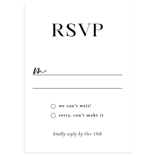 Foundation Wedding Response Cards Licorice Signature Standard