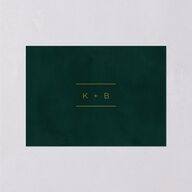 Gold Calligraphy Wedding Enclosure Cards Dark Green Signature Standard