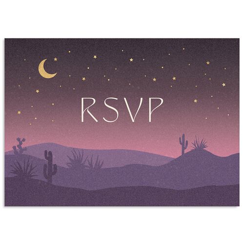 Desert Moon Wedding Response Cards Gold Regency Signature