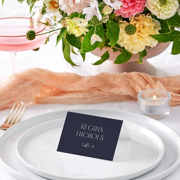 Love is Love Place Cards Dark Navy Signature