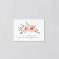 Elegant Botanical Autumn Floral QR Code RSVP Cards Soft Peach Signature Standard