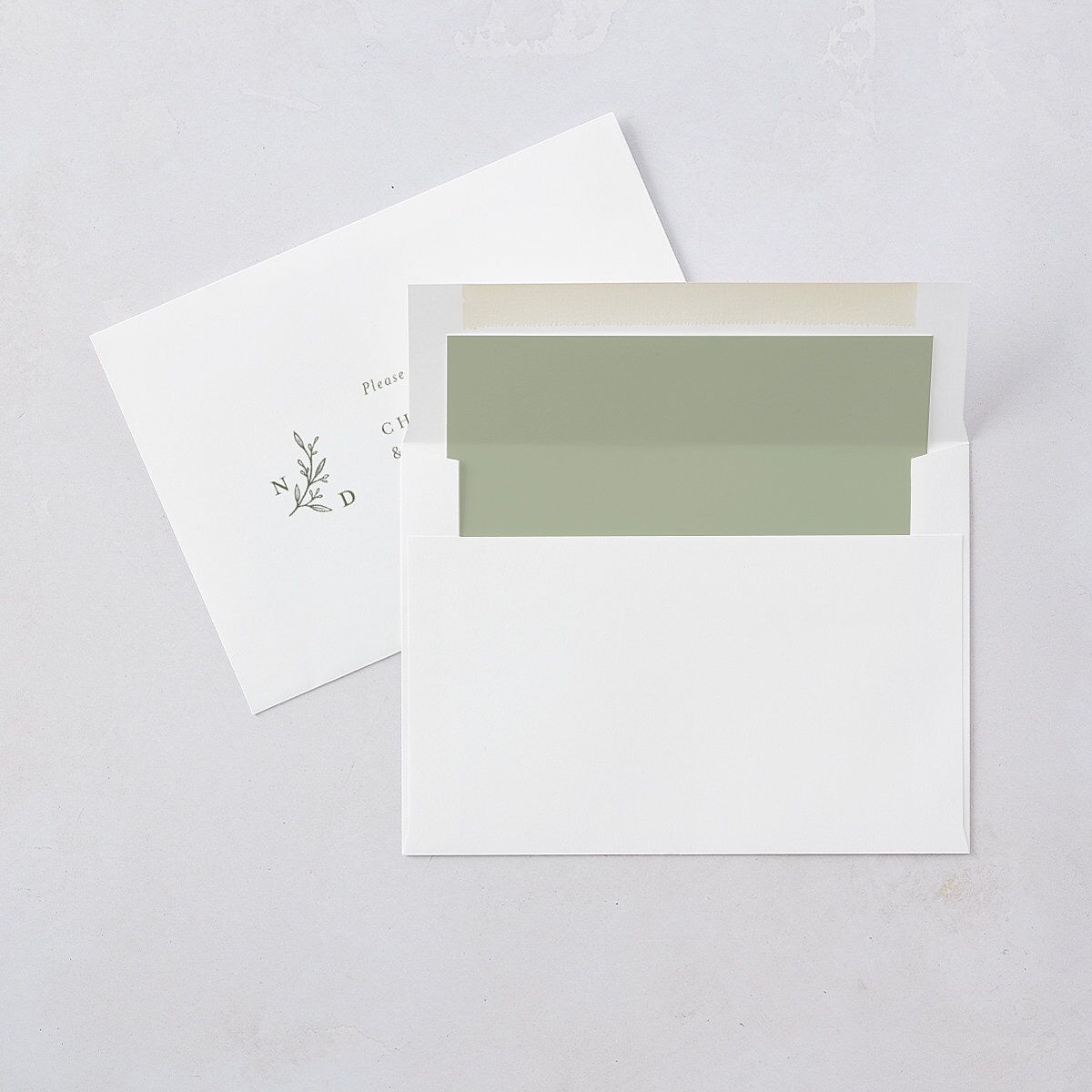Botanical Monogram Wedding Invitations Dark Camo Signature Blank No Standard