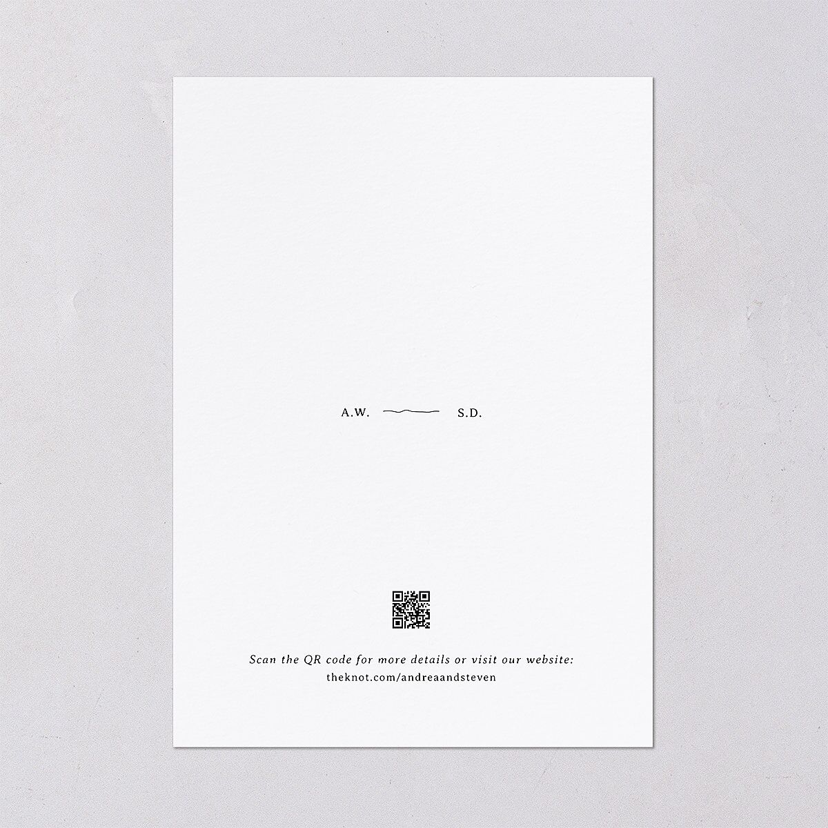 Elegant Mountain Monogram Save the Date Cards Pure White Signature smooth Blank No Standard