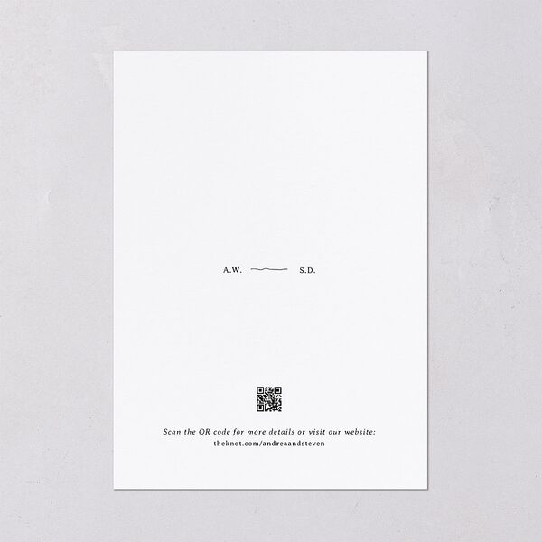Elegant Mountain Monogram Save the Date Cards Pure White Signature smooth Blank No Standard