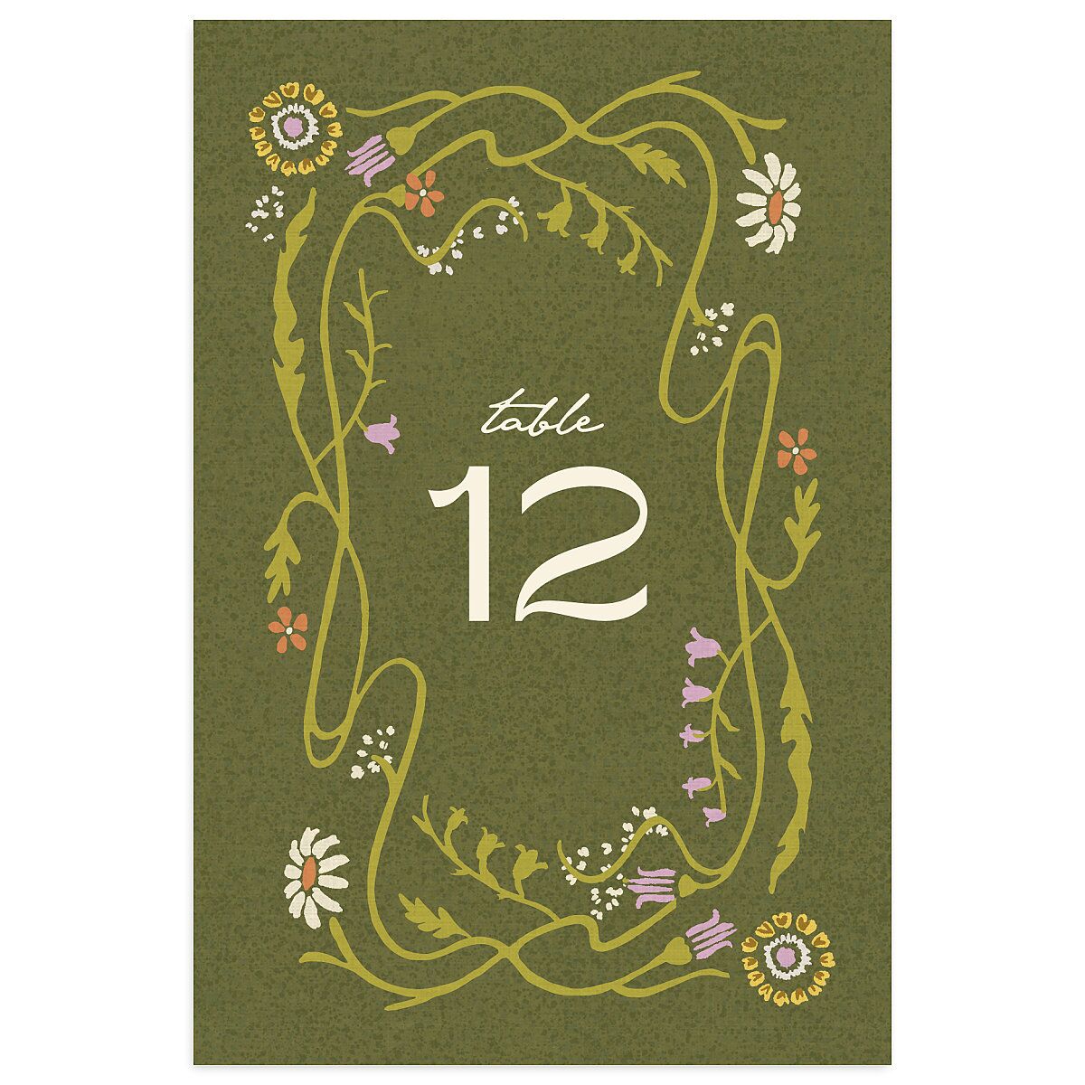 Wildflower Nouveau Table Numbers