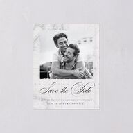 Formal Nautical Save the Date Petite Cards Midnight Signature smooth Blank No Standard