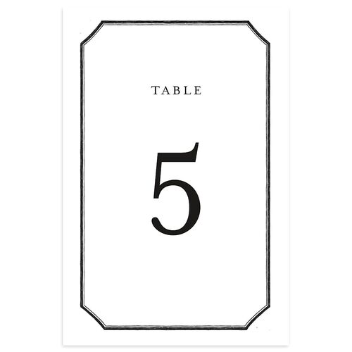 Classic Crest Table Numbers Pure White Signature