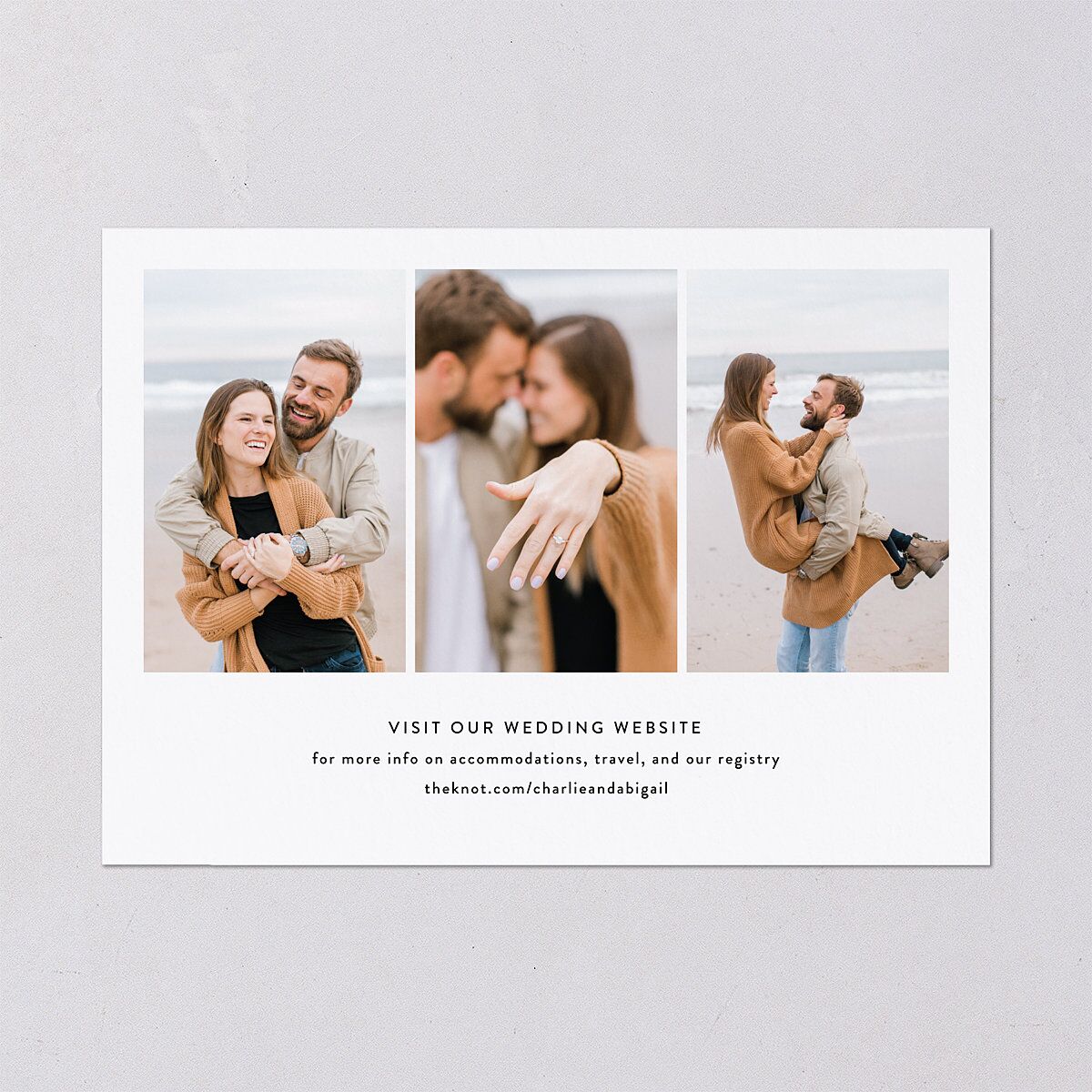 Modern Gallery Wedding Invitations Pure White Signature Blank No