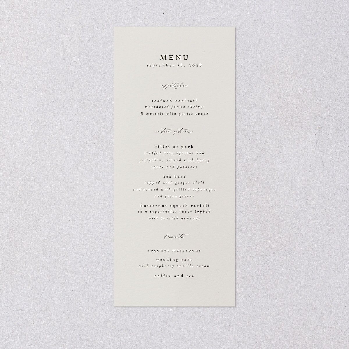 Enchanted Forest Menus Dark Camo Signature