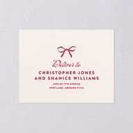 Retro Wedding Cake All-in-One Wedding Invitations Crimson Signature Light Both Recipient and Return Addresses No