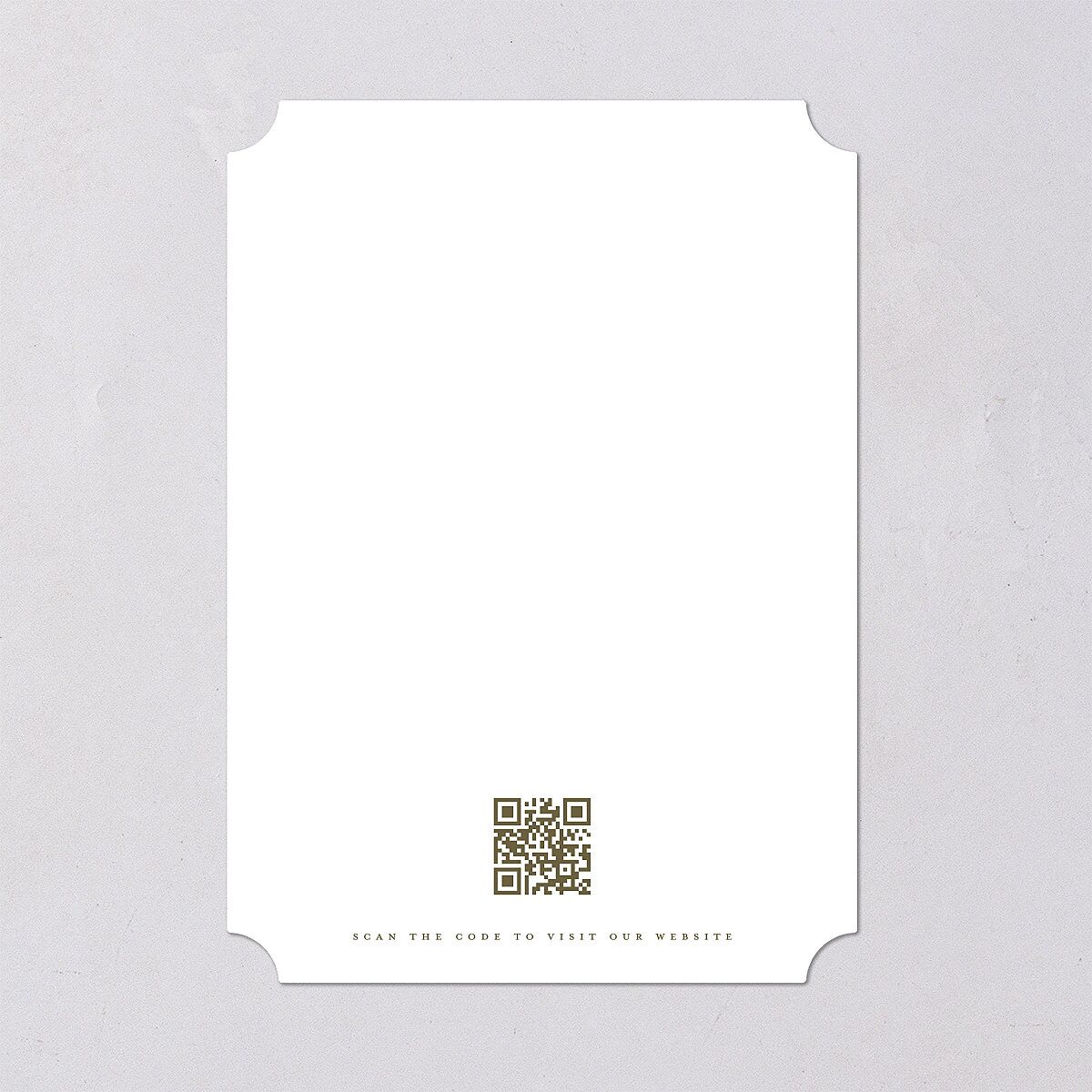 Graceful Chuppah Save the Date Cards Pure White Signature smooth Blank No