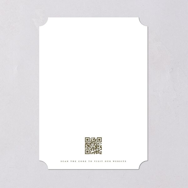 Graceful Chuppah Save the Date Cards Pure White Signature smooth Blank No