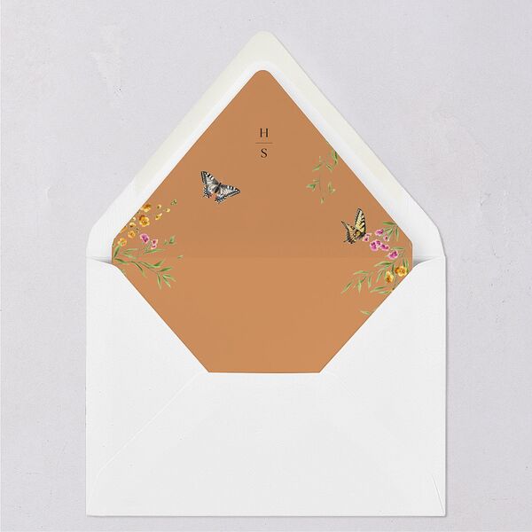 Rustic Butterfly Garden Euro Envelope Liners Pure White Luxe