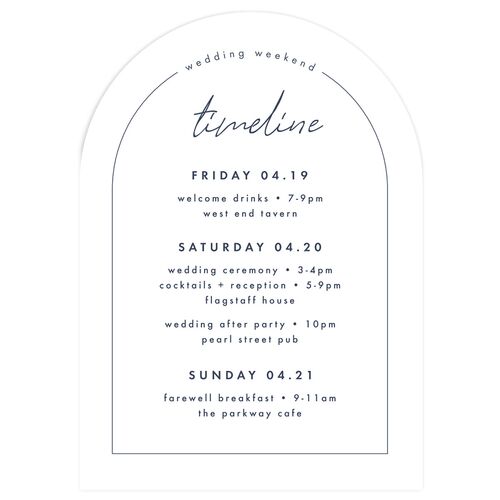 Arched Photo Wedding Enclosure Cards Moody Blue Signature Arch