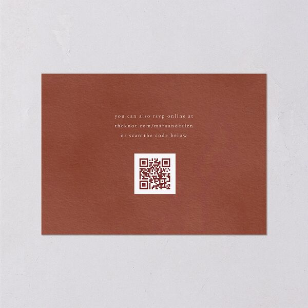 Romantic Vineyard Wedding Response Cards Rust Signature Standard