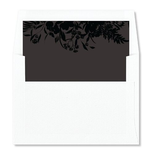 Glistening Garden Envelope Liners Charcoal Standard