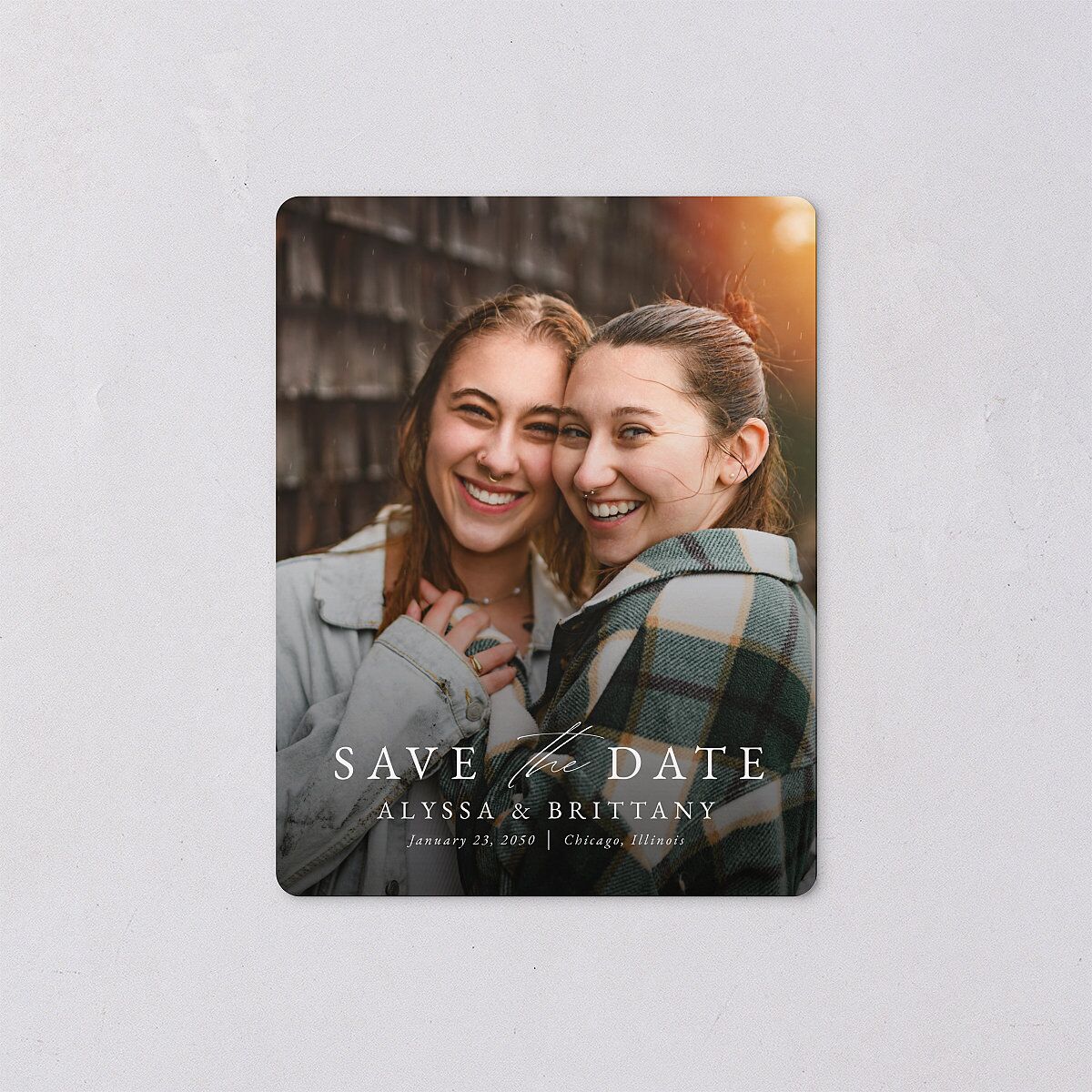 Greenery Laurel Save The Date Magnets — view 1