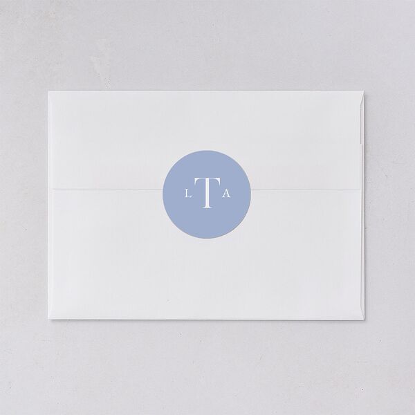 Coastal Oysters and Anchors Wedding Stickers Sea Blue Circle