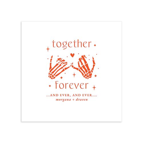 Til Death Do We Disco Cocktail Napkins Pink Cotton Napkin Uncoined